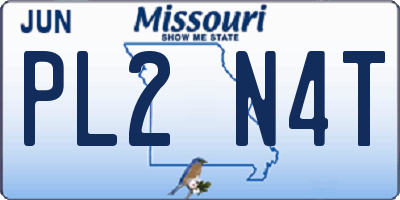 MO license plate PL2N4T