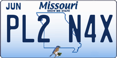 MO license plate PL2N4X