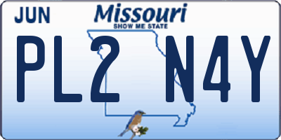 MO license plate PL2N4Y