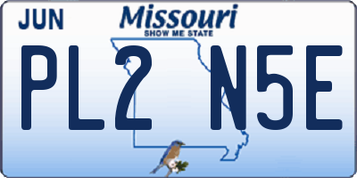MO license plate PL2N5E