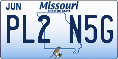 MO license plate PL2N5G