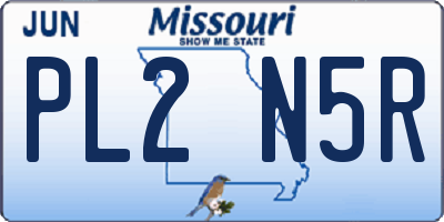 MO license plate PL2N5R
