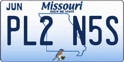MO license plate PL2N5S