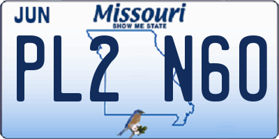 MO license plate PL2N6O