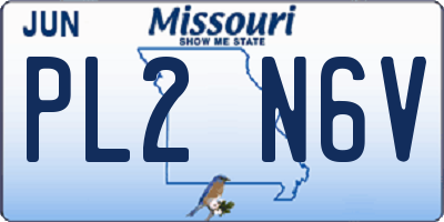 MO license plate PL2N6V