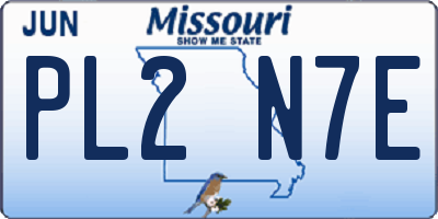 MO license plate PL2N7E