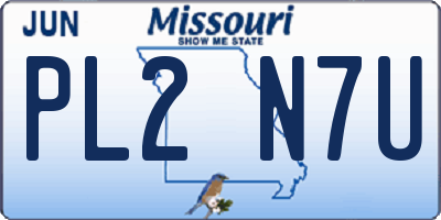 MO license plate PL2N7U