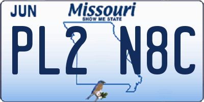 MO license plate PL2N8C