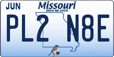 MO license plate PL2N8E
