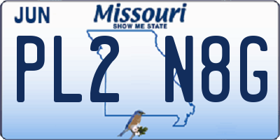 MO license plate PL2N8G