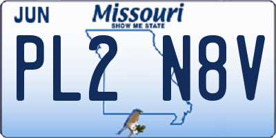 MO license plate PL2N8V