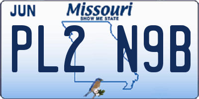 MO license plate PL2N9B
