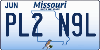 MO license plate PL2N9L