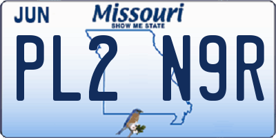 MO license plate PL2N9R