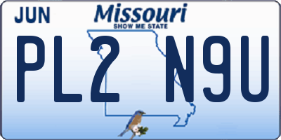 MO license plate PL2N9U