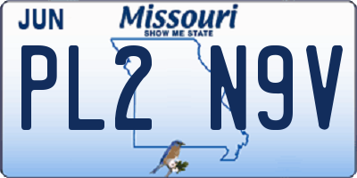MO license plate PL2N9V