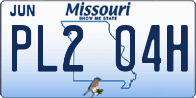 MO license plate PL2O4H