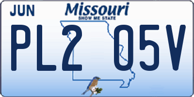 MO license plate PL2O5V
