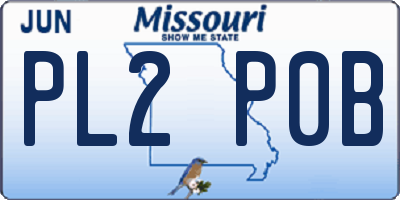MO license plate PL2P0B