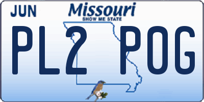 MO license plate PL2P0G