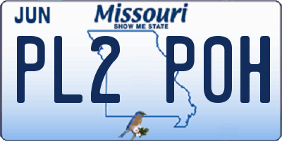 MO license plate PL2P0H
