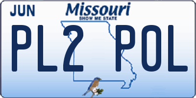 MO license plate PL2P0L