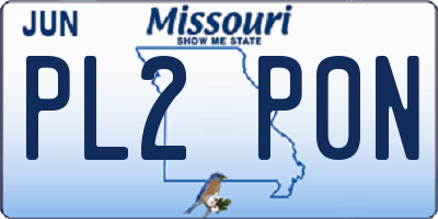 MO license plate PL2P0N