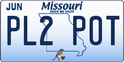 MO license plate PL2P0T