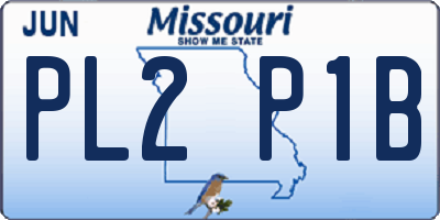 MO license plate PL2P1B