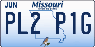 MO license plate PL2P1G
