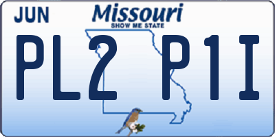 MO license plate PL2P1I