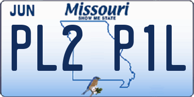 MO license plate PL2P1L