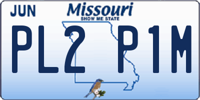 MO license plate PL2P1M