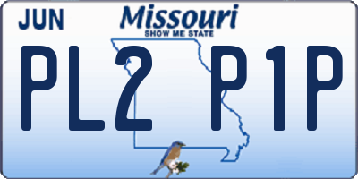 MO license plate PL2P1P
