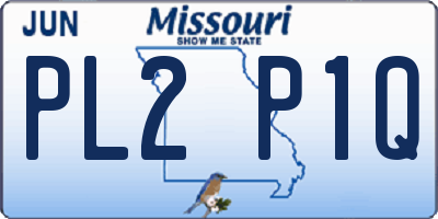 MO license plate PL2P1Q
