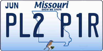 MO license plate PL2P1R