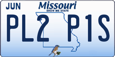 MO license plate PL2P1S