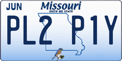 MO license plate PL2P1Y