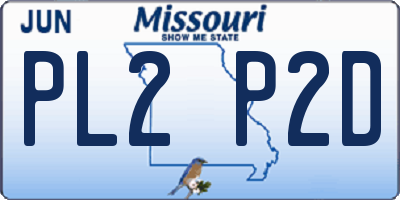 MO license plate PL2P2D
