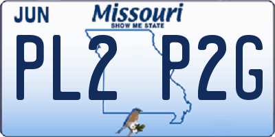 MO license plate PL2P2G