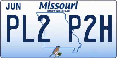 MO license plate PL2P2H
