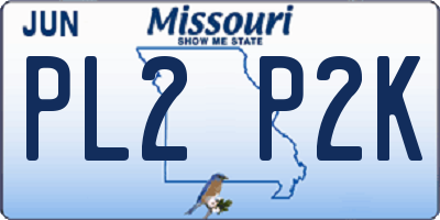 MO license plate PL2P2K