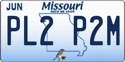 MO license plate PL2P2M