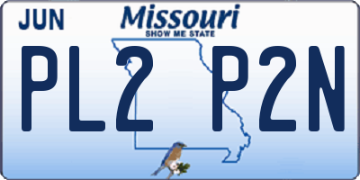 MO license plate PL2P2N
