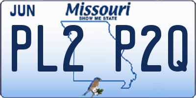 MO license plate PL2P2Q