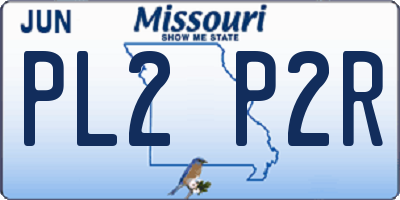 MO license plate PL2P2R