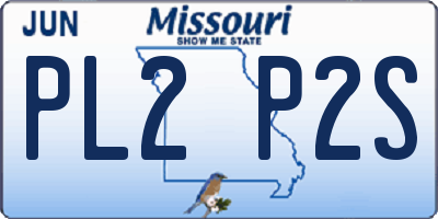 MO license plate PL2P2S