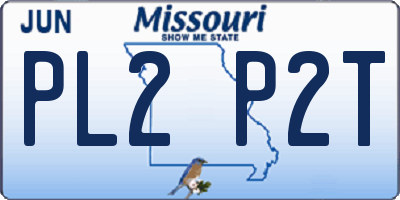 MO license plate PL2P2T