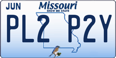MO license plate PL2P2Y