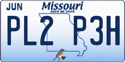 MO license plate PL2P3H